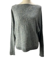 Peruvian Connection Baby Alpaca Blend Boatneck Marled Sage Green Sweater M