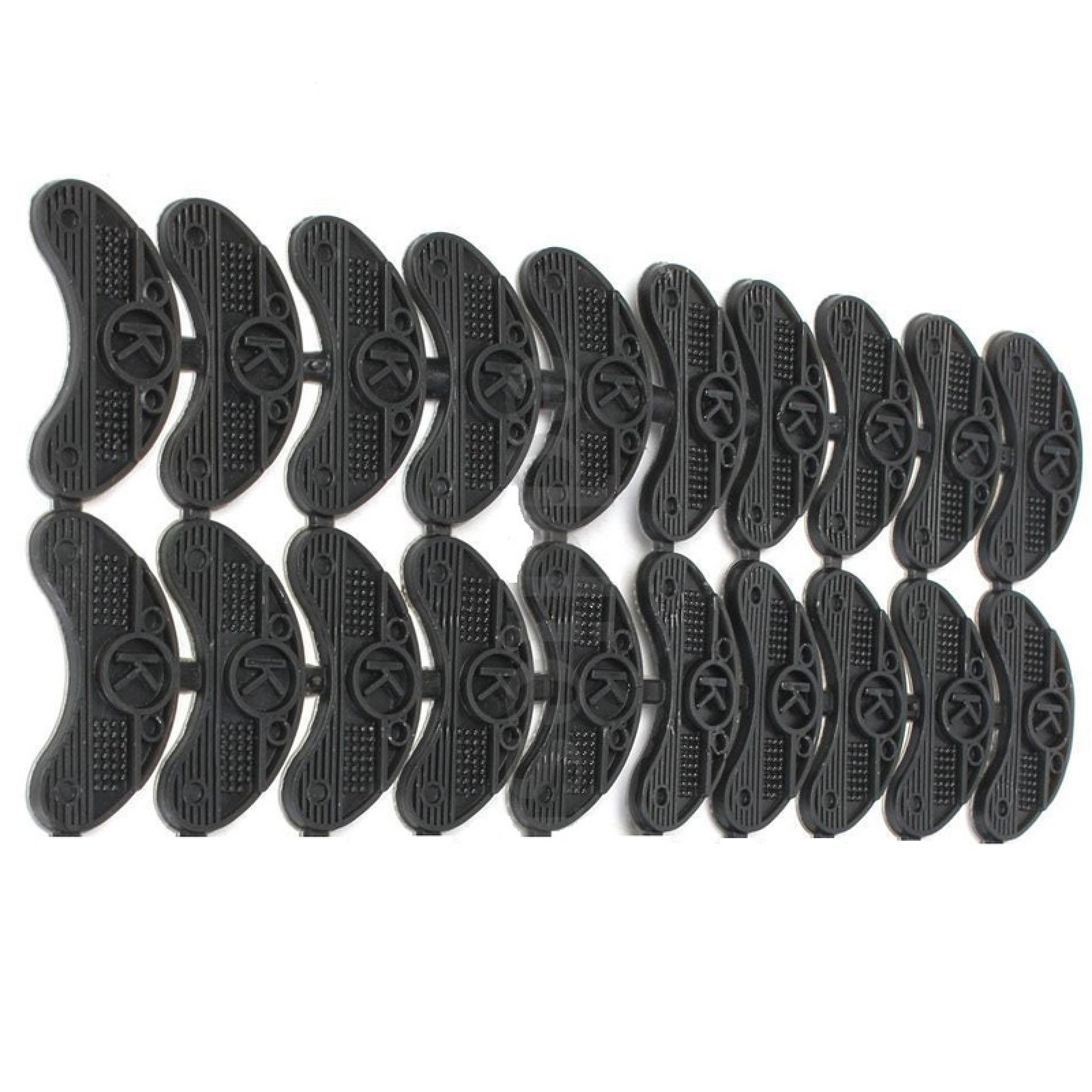 10 Pairs Black Rubber Sole Heel Savers Toe Plates Tap DIY Glue On Shoes Pad F