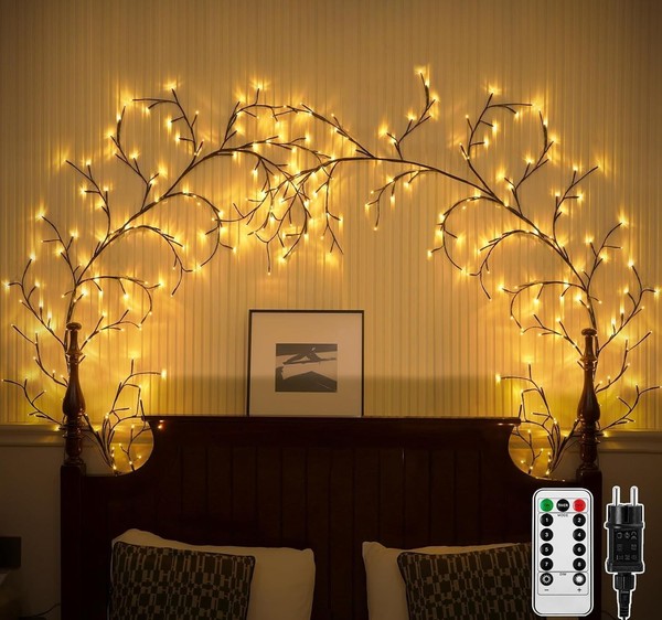 Lichterkette Willow Vine 144 Leds Mit Stecker FüR Zimmer Wanddeko Schlafzimmer-image