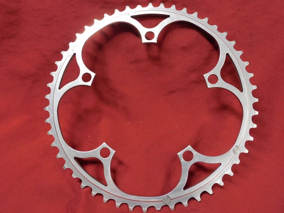 Vintage Spécialités TA 9 Speed Silver Road Chainring 52t x 135 mm BCD - Image 2 of 4