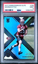 2017 Panini Donruss Elite #109 George Kittle Rookie Card /499 PSA 9 Mint 49ers. rookie card picture