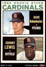 1964 Topps #479 Dave Bakenhaster / Johnny Lewis Cardinals RCs RC 6 - EX/MT