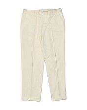 GIANFRANCO FERRE Mens Slim Chino Trousers W36 L28 Off White Cotton TY03