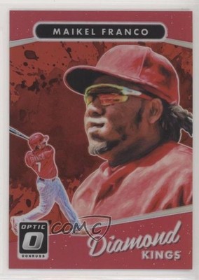 2017 Panini Donruss Optic Diamond Kings Red Prizm 66/99 Maikel Franco #21 0w8
