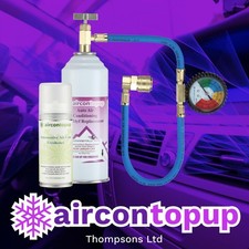 Car AC Aircon R1234 Air Con Conditioning Top Up Regas DIY Gas Kit+ Sanitiser