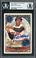 Rod Carew Auto 2019 Topps Allen & Ginter Baseball Star Signs Card BSS-17 Beckett