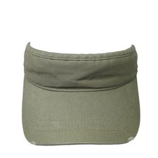 Unbranded Strapback Visor Hat Solid Green One Size Outdoor Adjustable Blank