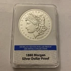 1880 Morgan Silver PLATED Proof Archival Collection Minted 9,999 Case Is Broken