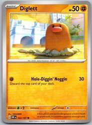 Diglett 103/197 Common Obsidian Flames Pokemon TCG