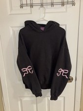 Edikted Hoodie Size M Black Pink Bows Pullover