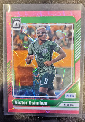 VICTOR OSIMHEN 2024-25 Panini OPTIC FIFA #'d 51/99 - PINK VELOCITY -#162 NIGERIA