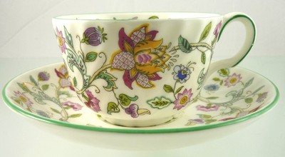 HADDON HALL B1451 TEA CUP & SAUCER BY MINTON CHINA | eBay