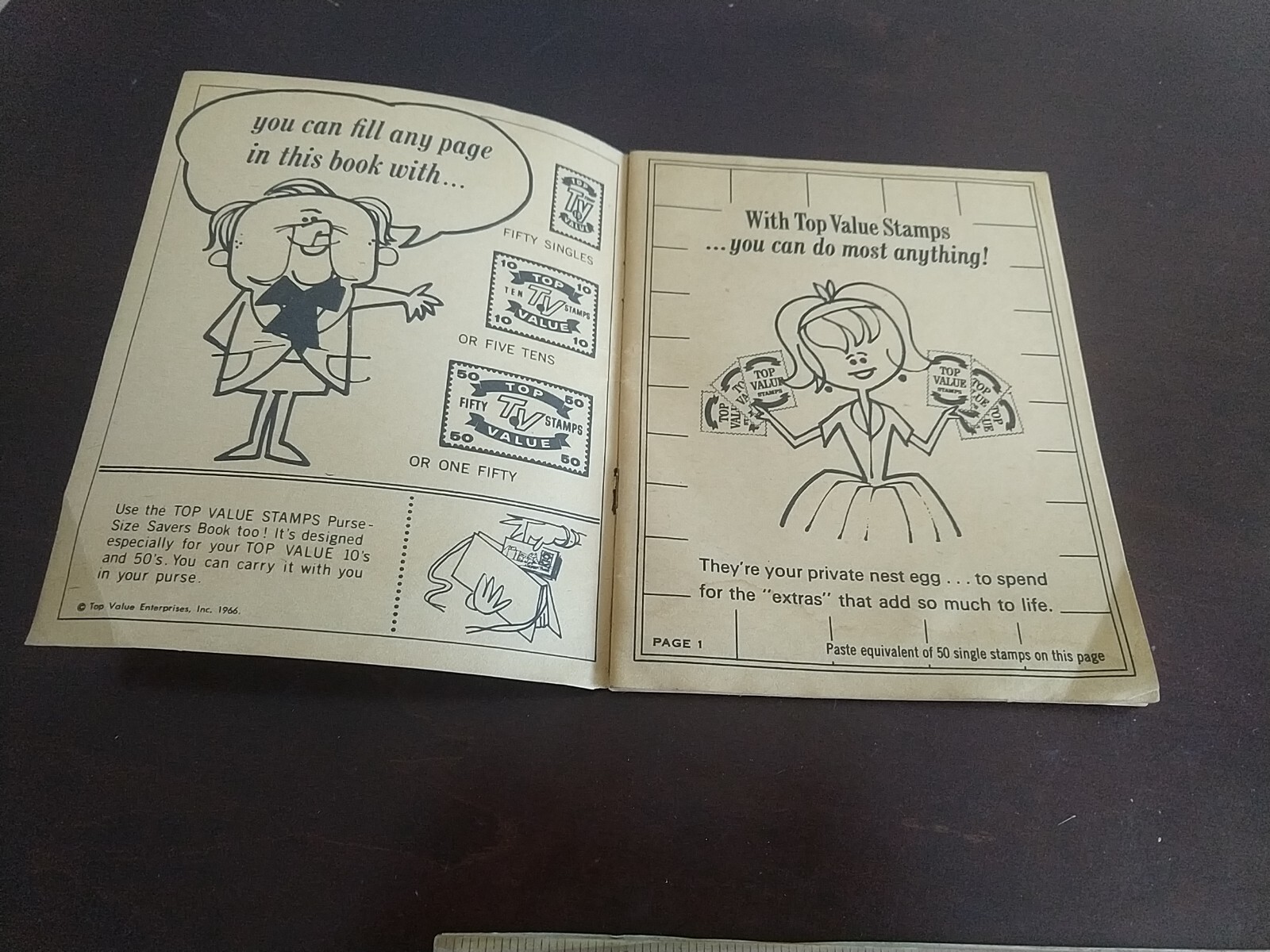 UNUSED Top Value Stamp Saver Book Grocery Store Vintage Memorabilia