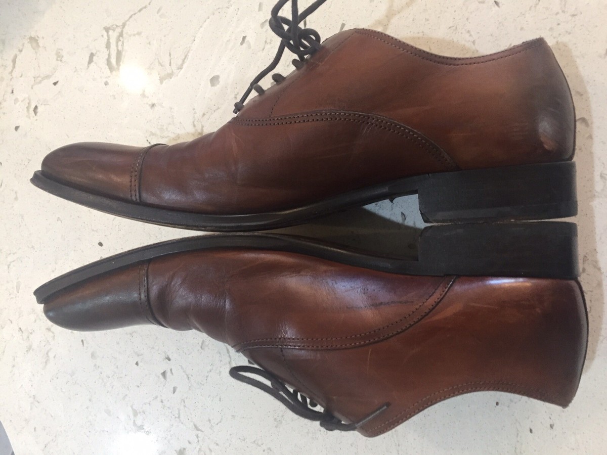 To Boot New York BRANDON Oxford Men 12 Leather Cap Toe Italy DRESS SHOE COGNAC Amazon.com | Men main image 3