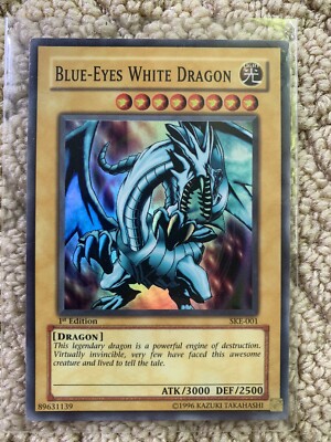 Blue Eyes White Dragon ske-001 Holo Ultra Rare 1st edition | eBay