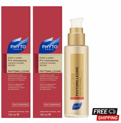 NEW Phyto Paris Phytomillesime Color Locker Pre-Shampoo 3.4oz 2 pack