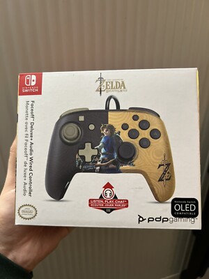 ZELDA BREATH OF THE WILD PDP  Faceoff Deluxe+ Audio Wired Switch Pro Controller