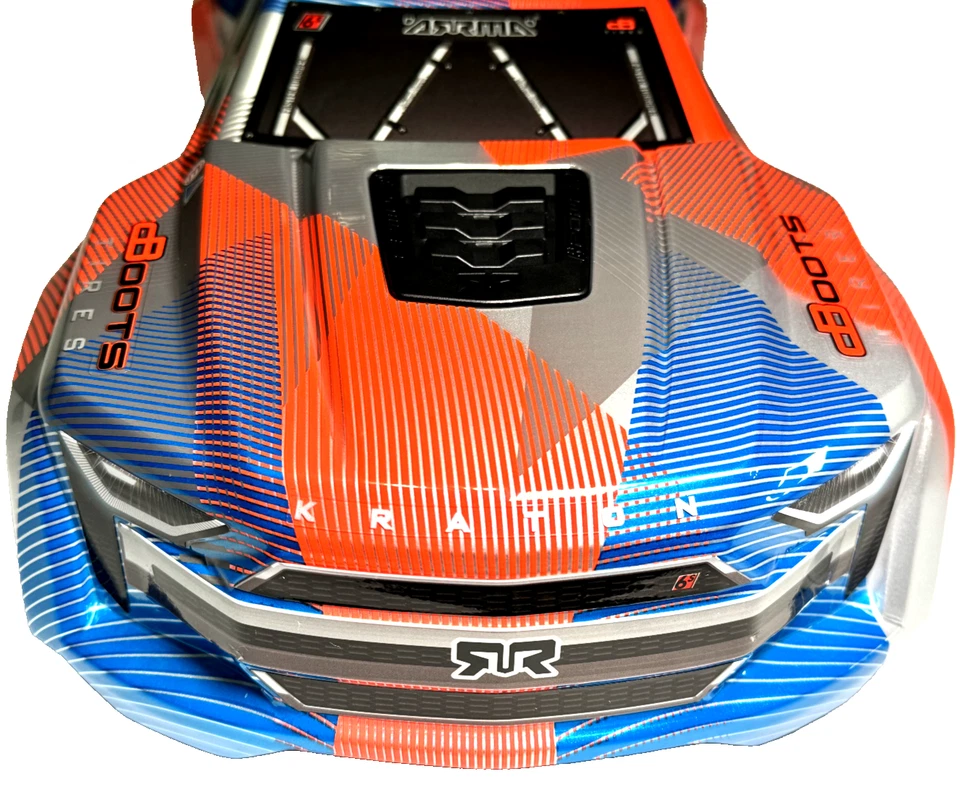 Arrma KRATON 6s V6 BLX PAINTER Body Shell Orange Blue CLIPLESS ARA8608v6 - Image 3 of 4