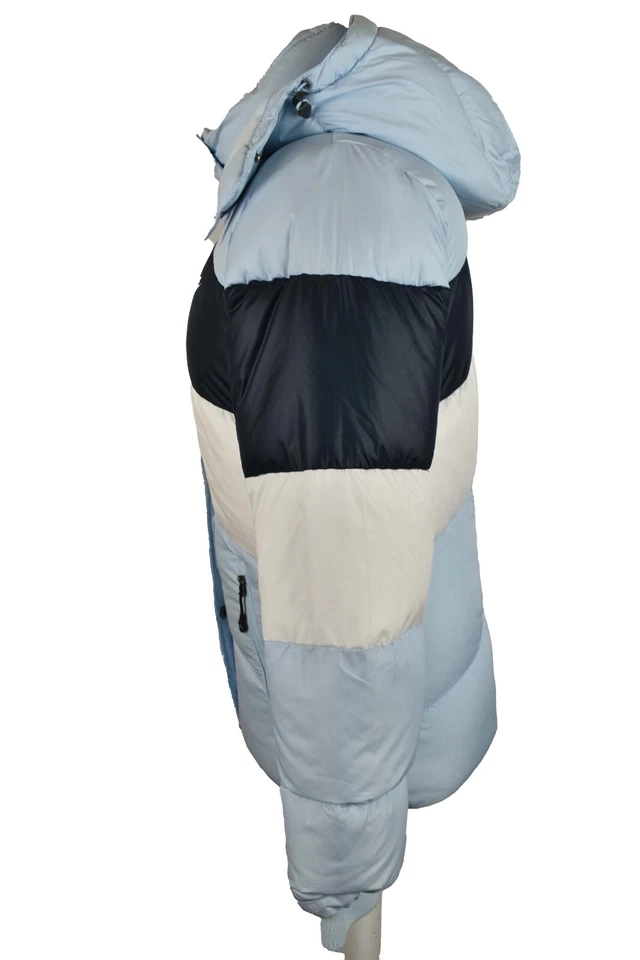 NIKE Blue Padded Jacket size XS Womens Full Zip Hooded Warm Winter Retro - Image 4 of 4