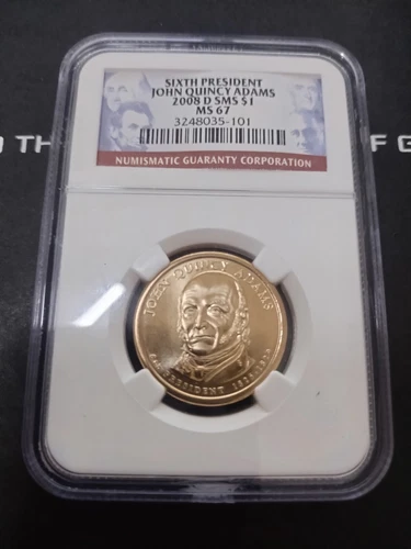 2008-P $1 SMS John Quincy Adams NGC MS 67- Sixth President 