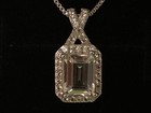 NEW *BRILLIANT* Kay Jewelers Sterling Silver Lab Created White Sapphire Necklace — photo 3