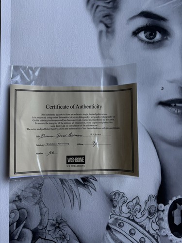 JJ Adams Princess Diana Ltd Edition 56/95 unframed - Picture 2 of 6