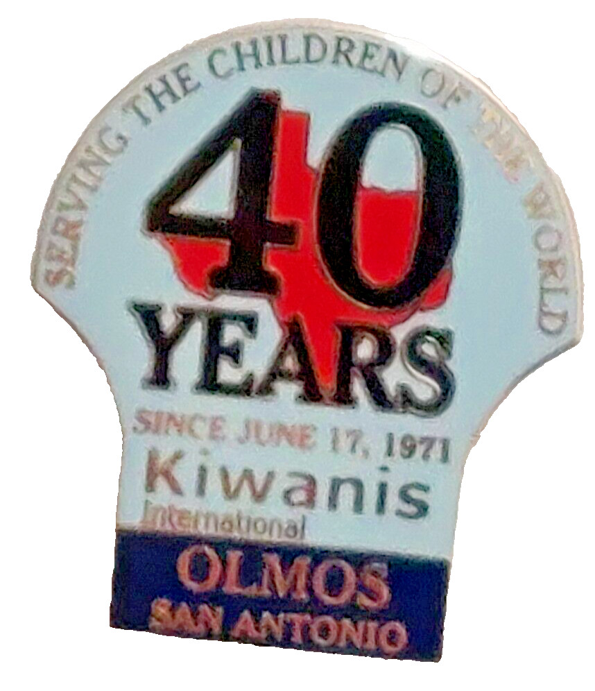 Kiwanis International 2011 40 Years OLMOS San Antonio Lapel Pin (032423)