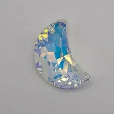 Swarovski Crystal Clear AB 30mm Moon 6722 Suncatcher/ Pendant; DISCONTINUED