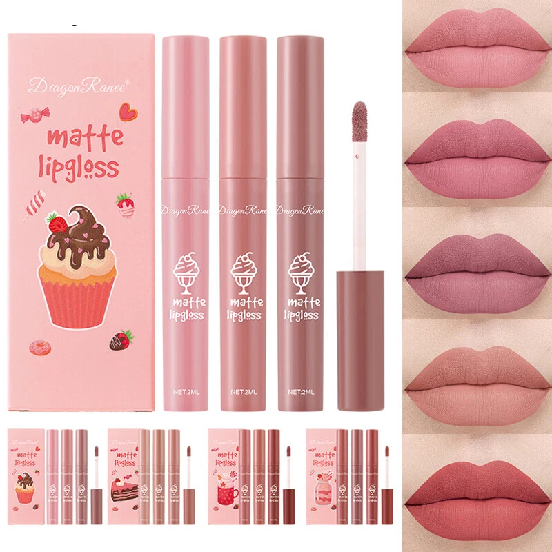 3 PCS/Set Matte Liquid Lipstick Long Lasting Lip Gloss Beauty Glazed Lip Makeup. - Image 2 of 4