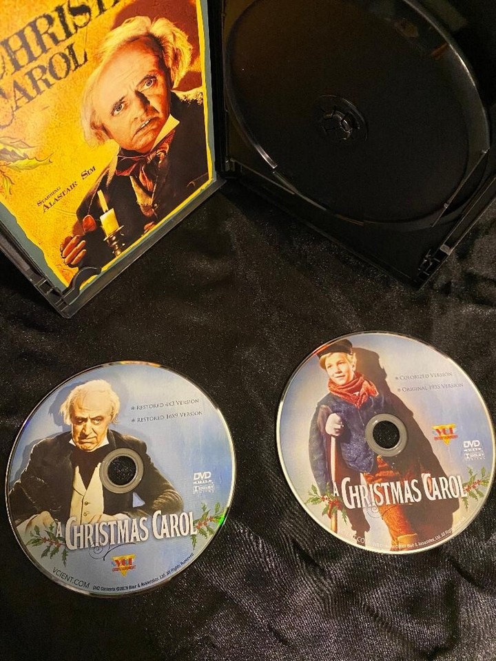 A Christmas Carol Movie 1951 2 DVD Set B/W & Color Alastair Sim NEW