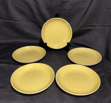 Very Rare Winfield Porcelain Yellow & White Bread & Butter Plates
