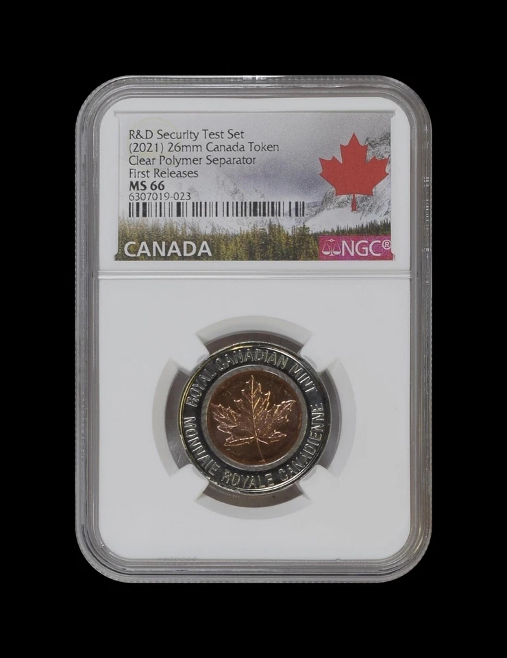 CANADA. 2021, Token, Polymer - NGC MS66 - Security Separator, Clear Test Ex-Set - Image 2 of 4