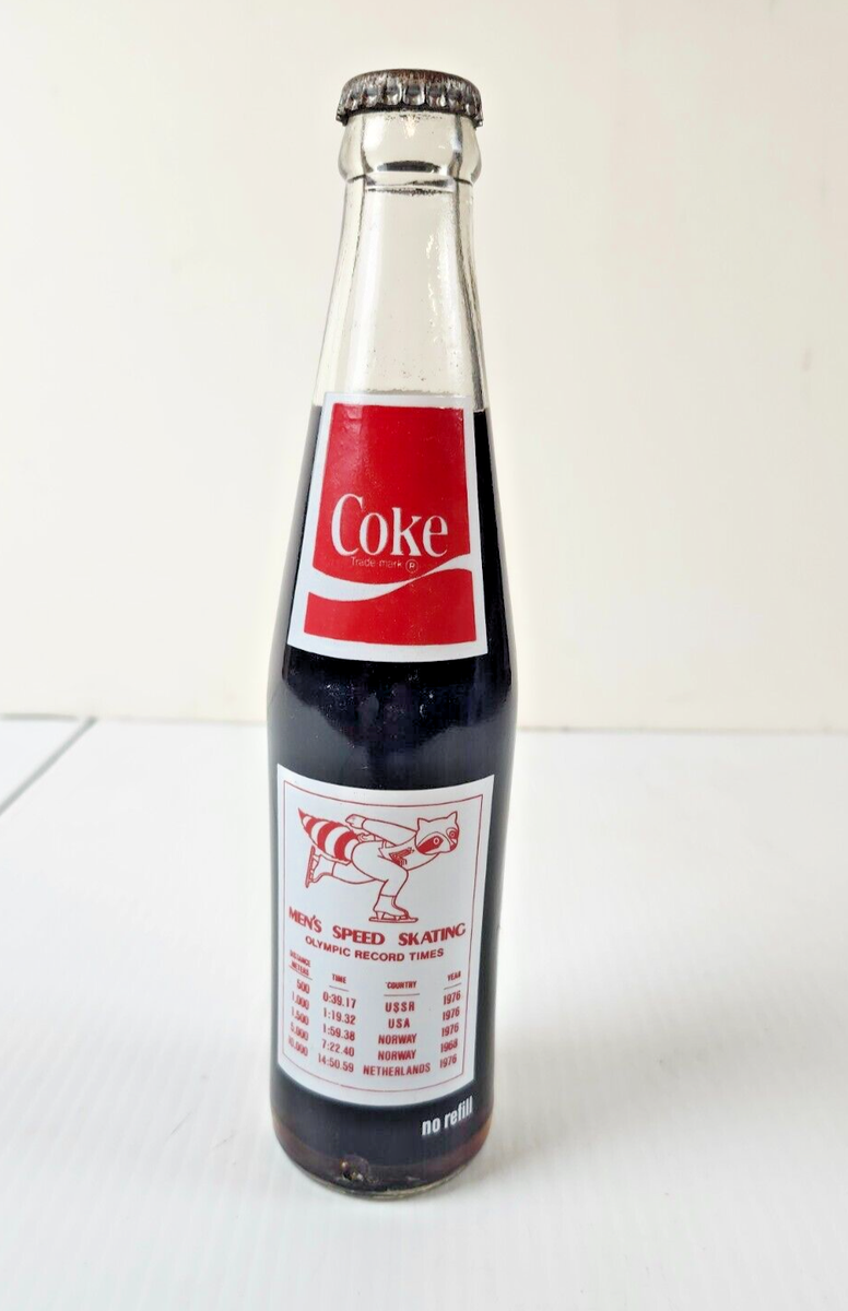 1980 XIII Olympic Winter Games Men's speed Skatin Coca Cola