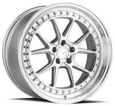 One 18x8.5 Aodhan DS08 5x114.3 +35   Flow Forged   Machined Silver Wheel