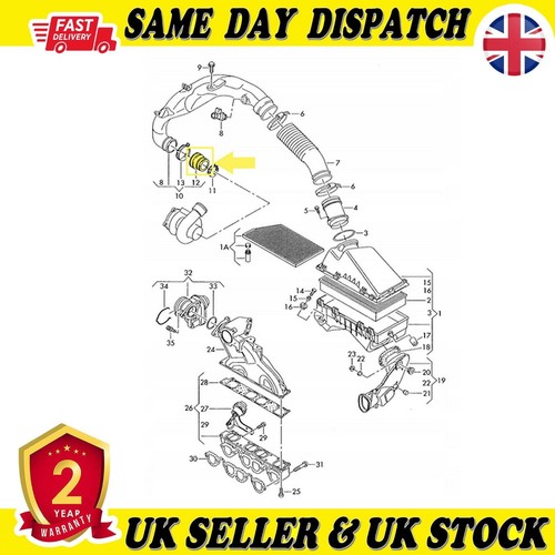 TURBO PIPE GASKET FOR AUDI A3 1K0129627B - Picture 5 of 10