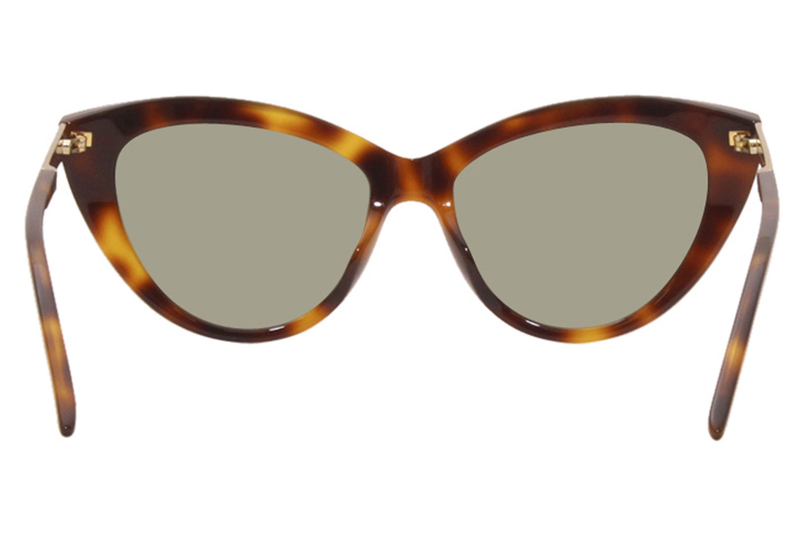 Saint Laurent SL M81 003 occhiali da sole donna avana oro verde lenti occhio di gatto 55 mm