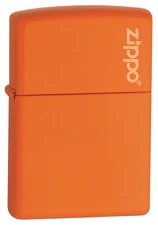 Zippo Windproof Orange Matte Lighter With Logo, 231ZL, New In Box
