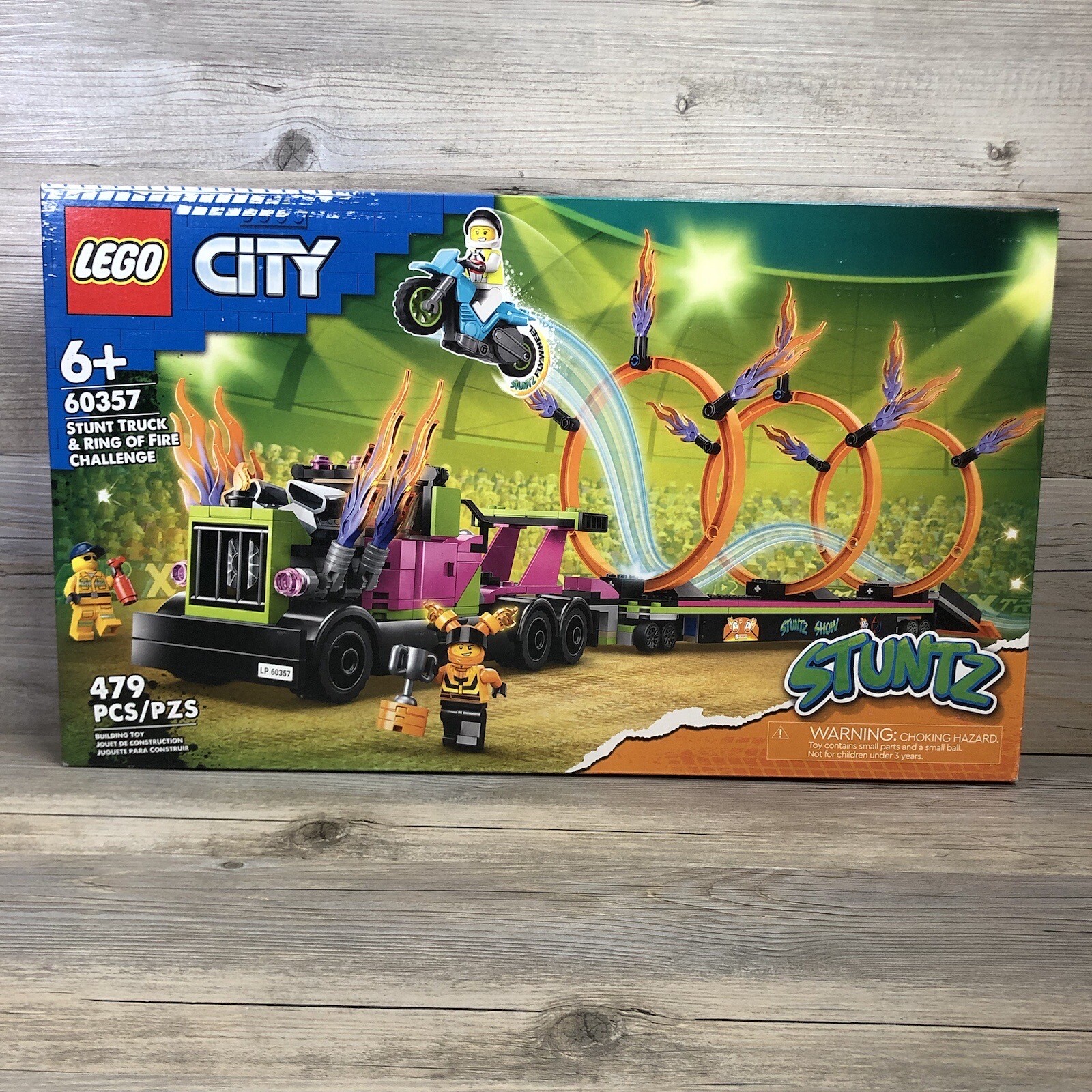 LEGO City Stunt Truck & Ring Of Fire Challenge STUNTZ #60357 SEALED 479 PCS