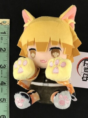 Kimetsu no Yaiba Nyaforme Plush Doll Aniplex Neko Cat Zenitsu