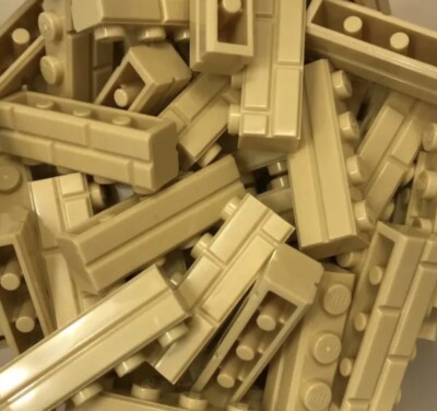 LEGO #15533- 1 x 4 TAN MASONRY BRICKS - 25 PIECES