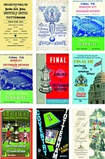 TOTTENHAM HOTSPUR FA CUP FINAL PROGRAMME COVER FRIDGE MAGNETS 70mm x 45mm