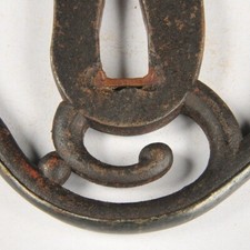 褐色熨斗古董日本刀镡| eBay