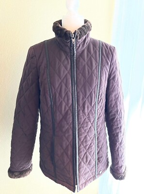 Vintage Esprit Plum Quilted Jacket Size (Women s M)