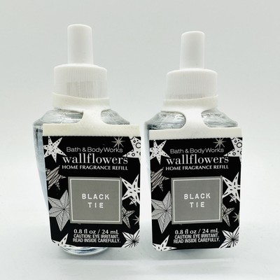2-Pack Bath & Body Works White Barn BLACK TIE Wallflowers Home Fragrance Refill
