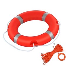 Life Preserver Ring Safety Ring 23 in Adult Lifebuoy 98.5ft Floating Rope