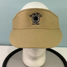 Spring Hill Country Club Golf Visor Adjustable Tan OSFM Ahead Headgear Georgia