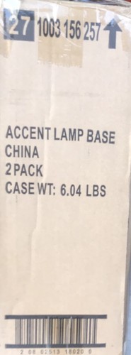 Hampton Bay TTL20 Mix And Match 14/25”h Nantucket Gray Accent Lamp Base (2-Pack) - Picture 5 of 5