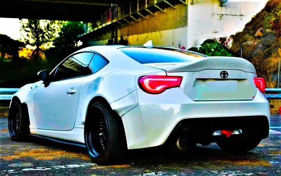 For Toyota GT86 Subaru BRZ Gloss Black High Kick Ducktail Boot