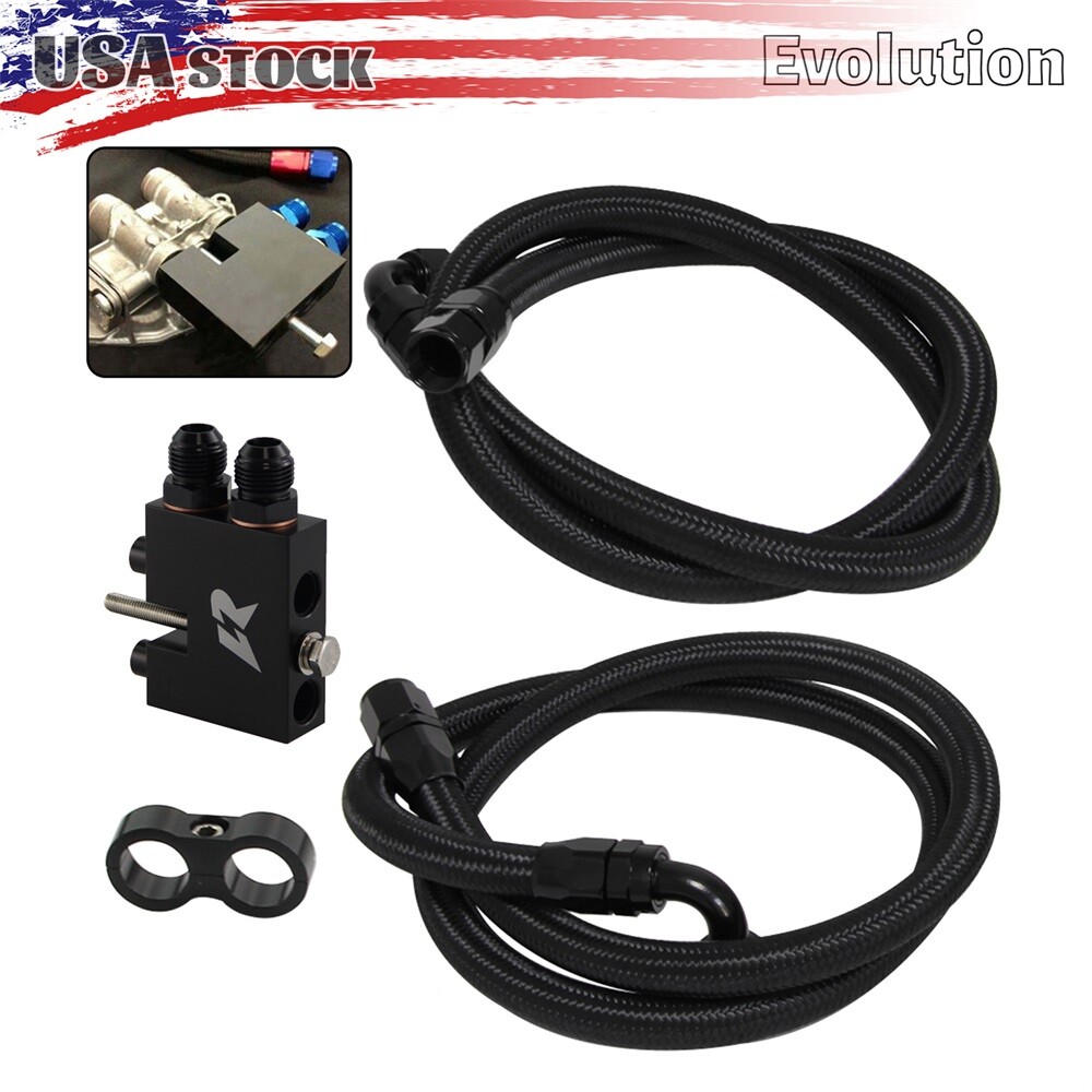 BMW 3 Series E90 E91 E92 E93 335i N54 Oil Filter Sandwich Adapter with Hose