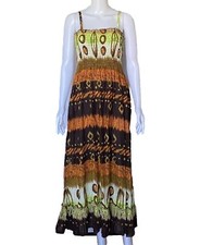 Maxi Shirred Dress Women’s Size Small - Medium Multicoloured Sleeveless Casual